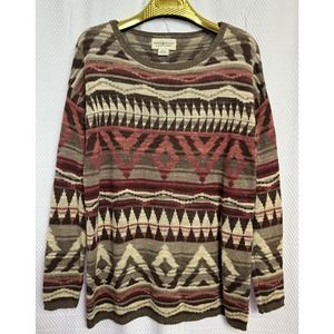 Ralph Lauren Denim & Supply Knit Sweater Vintage Pullover Aztec Sweatshirt Rare